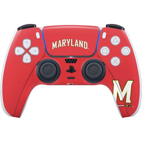University of Maryland Collegiate Text Red PS5 Controller Skin